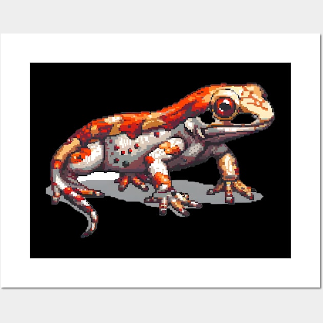 Salamander in Pixel Form Wall Art by Animal Sphere